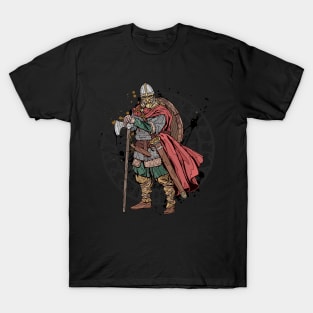 Viking warrior with axe and shield T-Shirt
